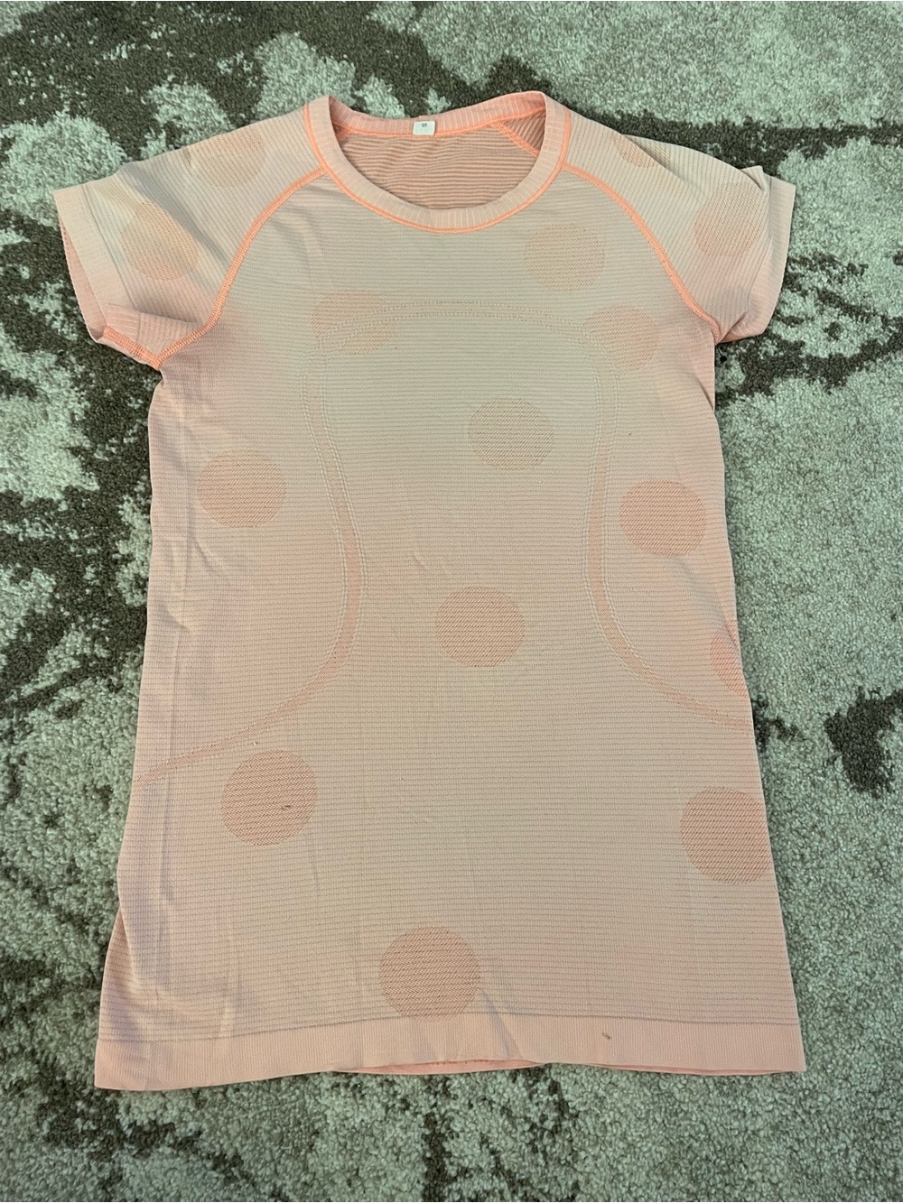 Lululemon Swiftly Tech Polka Dot Women's Orange Sherbet Athletic Top Stretch